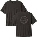 Patagonia Cap Cool Daily Shirt Spoke Stencil T-Shirt, S, black