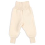 Engel - Baby Hose mit Nabelbund - Fleecehose Gr 62/68 weiß
