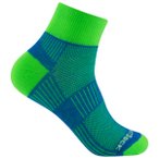 Wrightsock - Coolmesh II Quarter - Wandersocken 34-37 grün