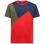 La Sportiva Dude T-Shirt, S, mountain red/night sky