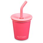 Klean Kanteen - Kid's Kanteenkid Steel Cup with Straw - Becher Gr 296 ml rosa