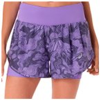 Asics - Women's Road All Over Print 2-N-1 3.5'' Short - Laufshorts Gr XS lila
