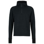 Stoic - MerinoFleece260 FlenSt. Half Zip with Hood - Merinohoodie Gr M schwarz