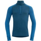 Devold Expedition Merino Silk Zip  Herren  Langarm Unterhemden blau Größe M Tr