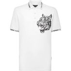 PLEIN SPORT Poloshirt TIGER, Größe S in Weiß