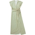 Brava Fabrics Sardinas Kimono Kleid Damen  Kleider weiss Größe M Lifestyle  Wi