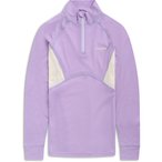Bergans Inner:Pure Merino Half Zip  Kinder  Langarm Unterhemden lila Größe 140