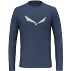 SALEWA Herren Shirt SOLIDLOGO DRY M L/S TEE, Größe L in Blau