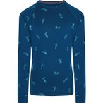 Icebreaker Merino 200 Oasis Crewe Snow Day Funktionsshirt ( Dunkelblau 128)