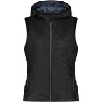 CMP Damen Weste WOMAN VEST FIX HOOD, Größe 42 in Schwarz