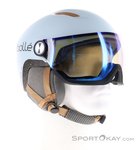 Bollé Eco V-Atmos Skihelm mit Visier-Hell-Blau-55-59