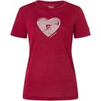 Super.Natural Bergzeit Bike Heart  Damen  T-Shirts rot Größe S Trekking  Hautf
