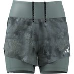 adidas Spray Dye 2in1  Damen  Laufhose grau Größe XS Laufen | Trailrunning  El