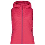 CMP - Women's Vest Fix Hood - Kunstfaserweste Gr 40 rosa/rot