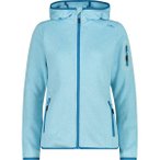 CMP Damen Unterjacke Kapuzen Fleecejacke Strick, Größe 46 in Blau