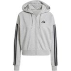 ADIDAS Damen Kapuzensweat Essentials 3-Streifen French Terry, Größe XL in Grau