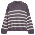 ARMEDANGELS - Women's Gwyneiraa Stripes - Wollpullover Gr XS grau/lila