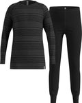 Odlo - Funktionsunterwäsche-Set - Set Long Active Warm Kids Black/Grey Melange 
