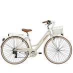 ADRIATICA Cityfahrrad 28 Zoll RETRO Lady beige inkl. Korb, Größe 45cm in Beige