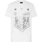 PLEIN SPORT Rundhals-T-Shirt TIGER, Größe L in Weiß