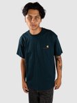 Carhartt WIP American Script T-Shirt deep lagoon Gr. S