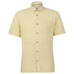 LAKOR - Seer Sucker Short Sleeve Shirt - Hemd Gr S beige