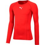 PUMA Kinder Shirt LIGA Baselayer Tee LS Jr, Größe 128 in Rot