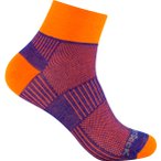 Wrightsock Coolmesh II Quarter Laufsocken Unisex ( Orange 37,5-41 Größe,)