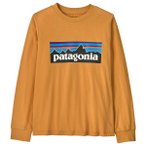 Patagonia - Kid's L/S P-6 Logo T-Shirt - Pullover Gr M orange