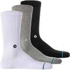 STANCE Unisex Socken 3er Pack - Icon, Logo, Basic, Crew Socken, Größe 35-37 in