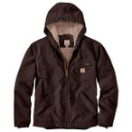 Carhartt - Washed Duck Sherpa Lined Jacket - Freizeitjacke Gr L braun