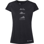 VAUDE Damen Shirt Wo Tekoa Wool T-Shirt, Größe 36 in Schwarz