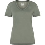 Super.Natural Sierra140 V Neck  Damen  Kurzarm Unterhemden weiss Größe XL Trek