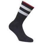 Alpacasocks&Co - Merino Casual Stripes - Multifunktionssocken 42-45 grau
