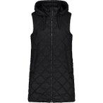 CMP Damen Weste WOMAN LONG VEST FIX HOOD, Größe 40 in Schwarz