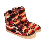 Bergzeit Basics Meru Kurgan Teddy Print Hausschuhe  Hüttenschuhe mehrfarbig Gr�