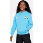 NIKE Kinder Kapuzensweat KM K NSW CLUB FLC HDY, Größe S in Blau