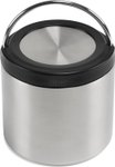 Klean Kanteen TKCanister 16oz - isoliert brushed stainless/black lid/473ml - 16o