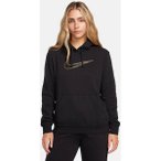 NIKE Damen Kapuzensweat W NSW PE CLB FLC SHINE OS PO, Größe XL in Schwarz