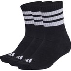 adidas 3 Stripes Mid 3er Pack   Freizeitsocken schwarz Größe 37  Lifestyle  Ha