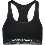 Mons Royale Sierra Sports BH Damen  Sport-BHs schwarz Größe XL   Elastisch Mer