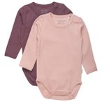 Minymo - Kid's Body L/S (2-Pack) - Alltagsunterwäsche Gr 50 rosa