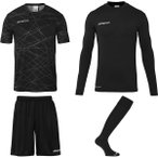 UHLSPORT Torwart-Sets Prediction Kids, Größe 140 in Schwarz