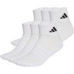 adidas Cushioned Essentials Ankle 6er Pack   Laufsocken white-white-black Größ