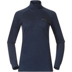 Bergans Inner:Pure Merino Half Zip  Damen  Langarm Unterhemden blau Größe XS T