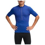 HOKA - Skybreeze Short Sleeve Zip - Laufshirt Gr L blau