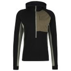 Stoic - Merino260 StadjanSt. 3/4 Zip w. Hood - Merinohoodie Gr M schwarz
