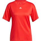 ADIDAS Damen Training 3-Streifen AEROREADY T-Shirt, Größe XS in Rot
