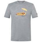 super.natural - Hot Dog Tee - Merinoshirt Gr L grau