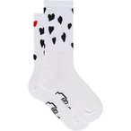 Fingerscrossed Classic Trip Black Hearts   Fahrradsocken weiss Größe 43  Rennr